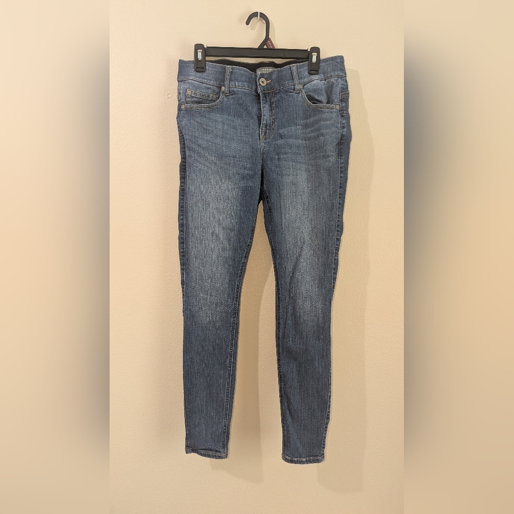 Torrid Blue Skinny Jeans with Authentic Fading